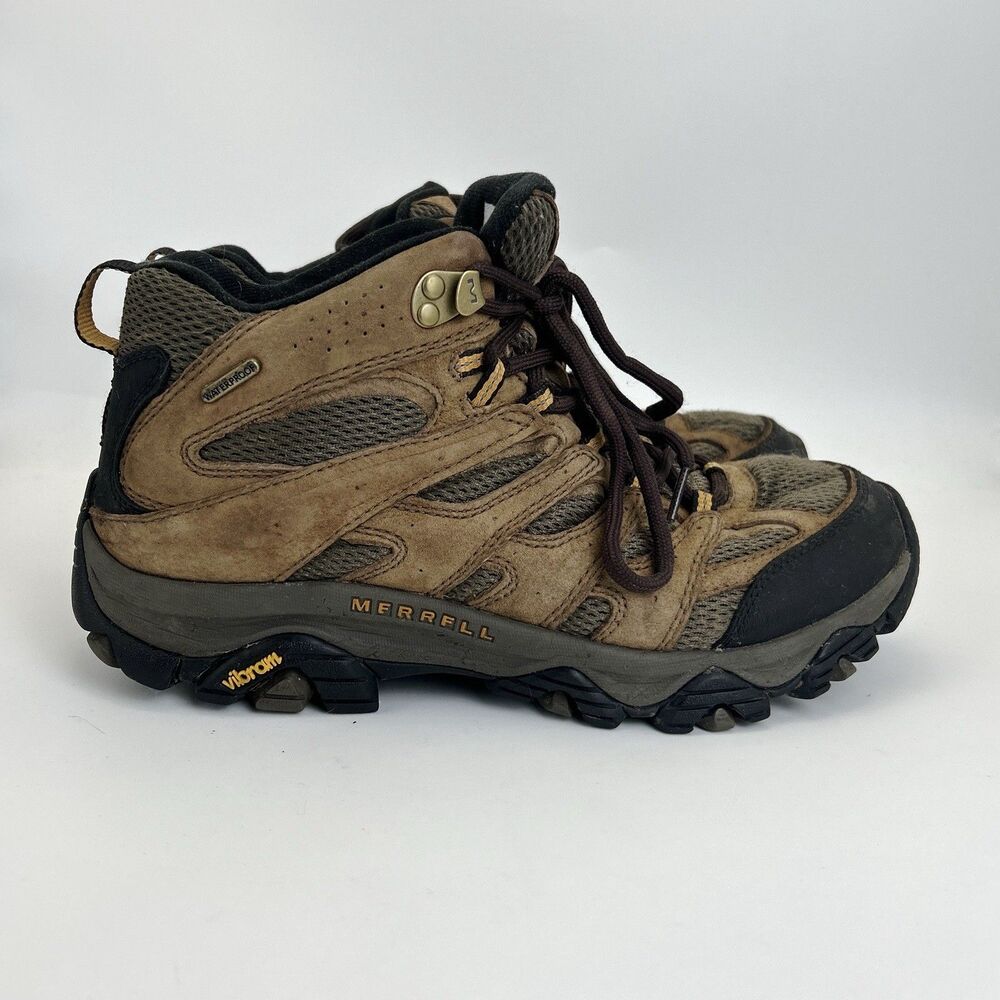 Merrell Moab 3 Mid Waterproof Hiking Boots Mens Sz 9 W Earth Brown J035839WZ